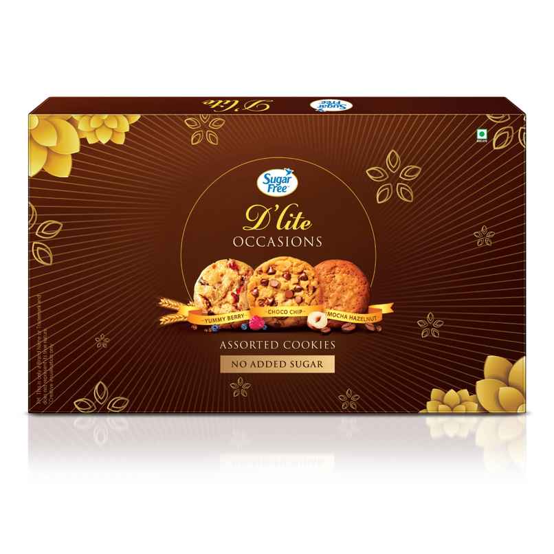 Sugar Free D'Lite Assorted Cookies Festive Celebration Gift Box Sugar Free D'Lite Assorted Cookies Festive Celebration Gift Box