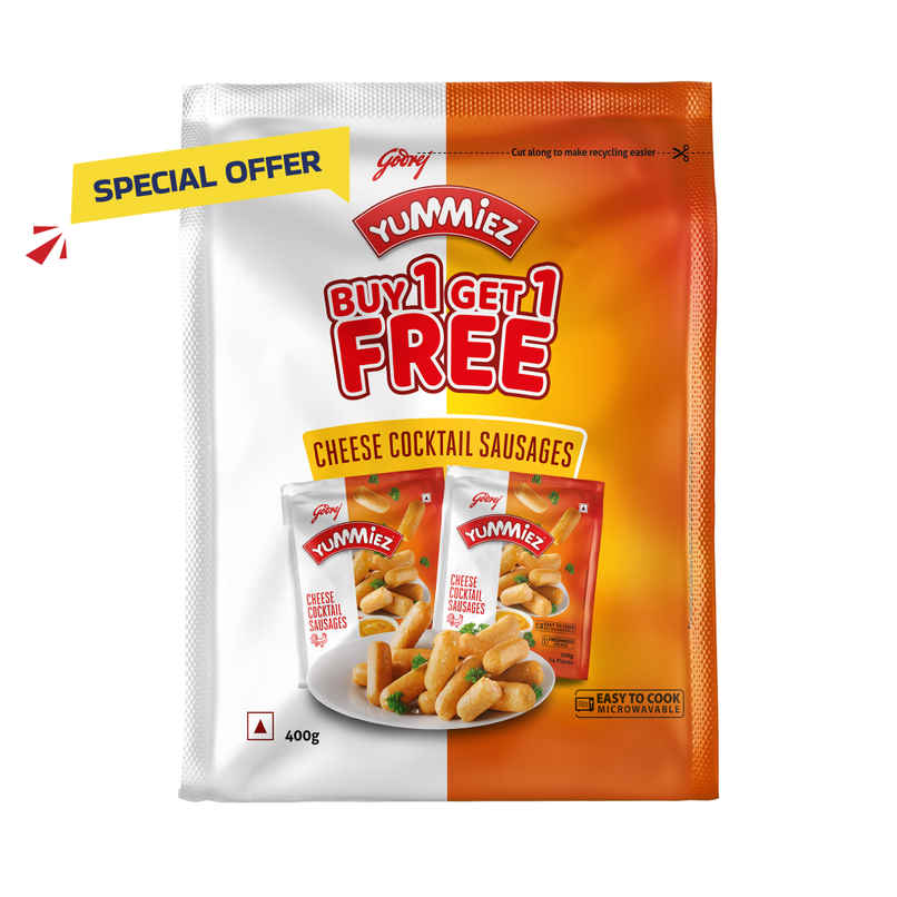 Godrej Yummiez Chicken Cheese Cocktail Sausages
