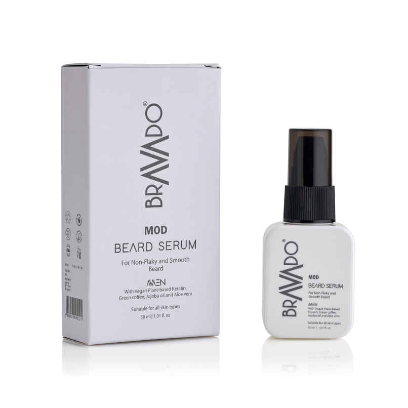 Bravado MOD Beard Grooming Serum | Beard Softener, Shine & Frizz Control for Men Bravado MOD Beard Grooming Serum | Beard Softener, Shine & Frizz Control for Men