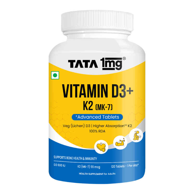 Tata 1mg Vitamin D3 and K2 Tata 1mg Vitamin D3 and K2
