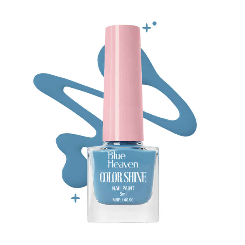 Blue Heaven Color Shine Nail Polish | Glossy Gel Finish | Quick Drying Formula | Shade 03