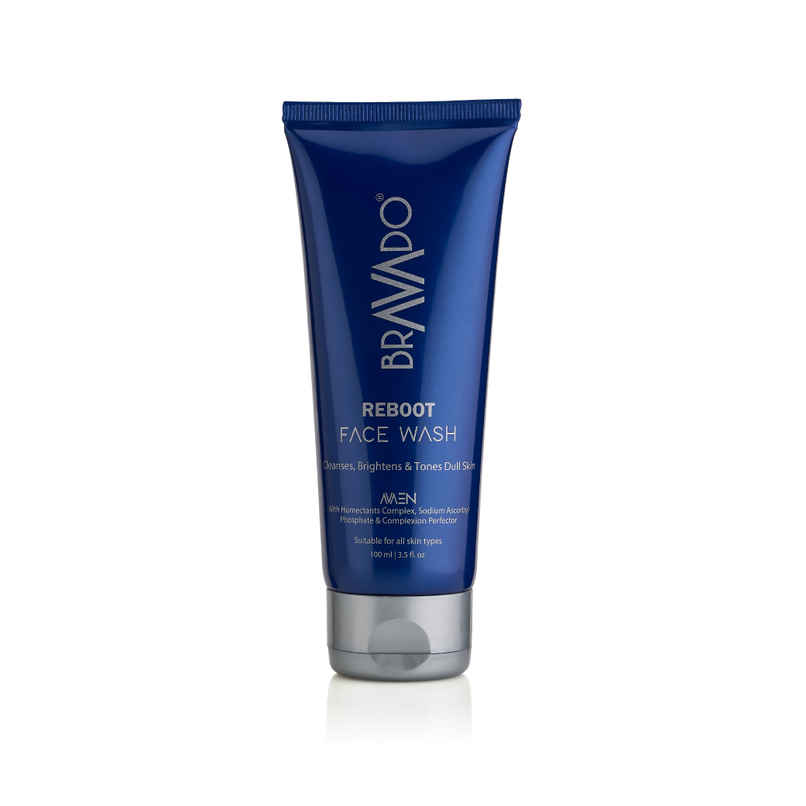 Bravado Reboot Face Wash for Men | Vitamin C | Hydrating Cleanser with Niacinamide for Bright Skin Bravado Reboot Face Wash for Men | Vitamin C | Hydrating Cleanser with Niacinamide for Bright Skin