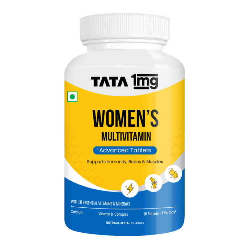 Tata 1mg Womens Multivitamin Veg Tablet Zinc C Calcium D Iron Overall Health Nutrition Enhancer Tata 1mg Womens Multivitamin Veg Tablet Zinc C Calcium D Iron Overall Health Nutrition Enhancer