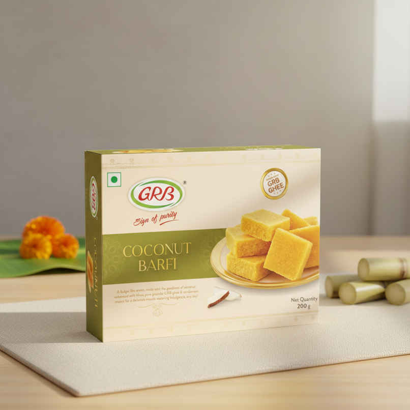 GRB Coconut Burfi | Sweet & Tasty