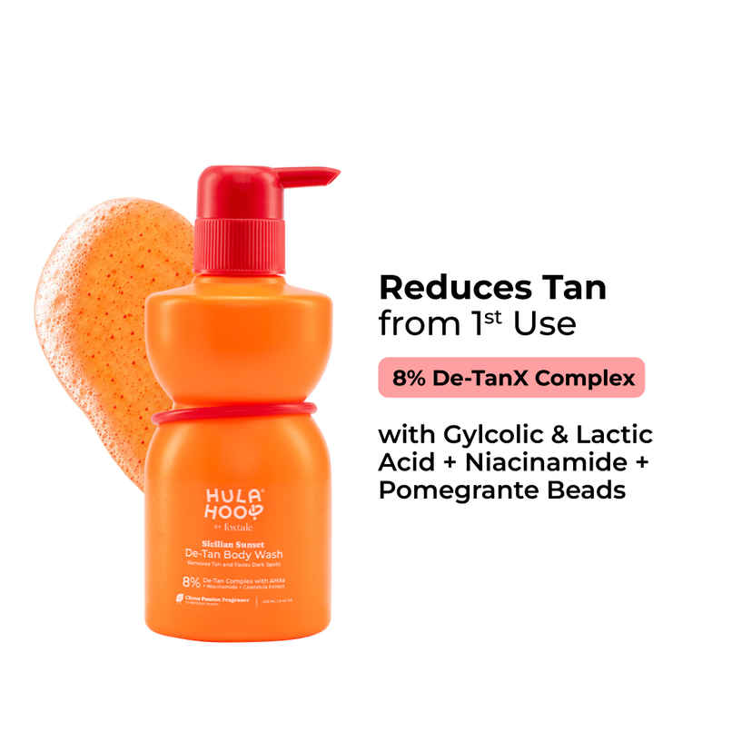 Hula Hoop 8% De-Tan Body wash with  Lactic & Glycolic Acid