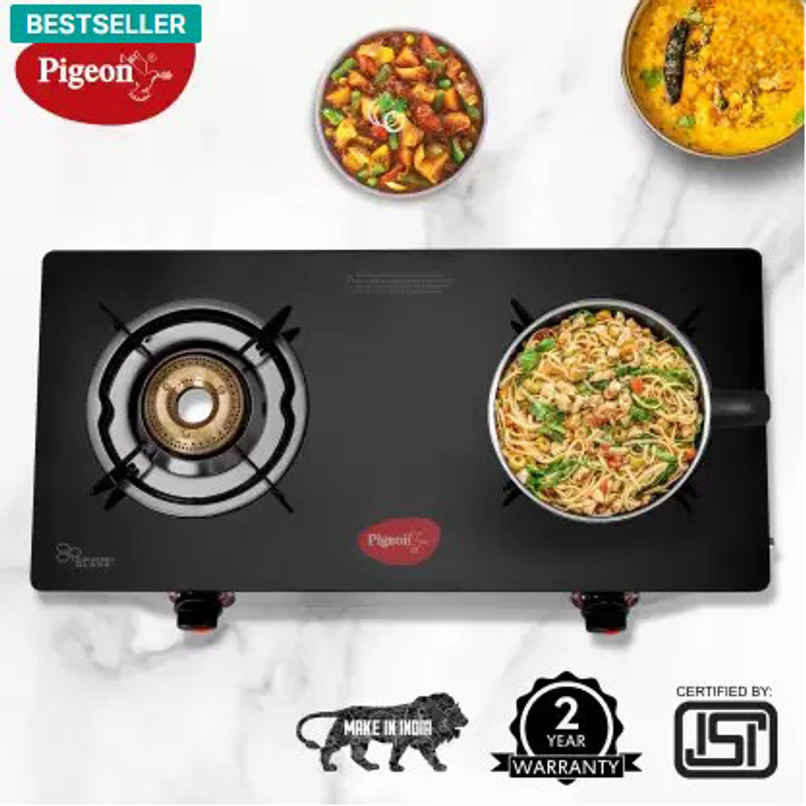 Pigeon Glasstop Special Gas Stove | 2 Burner Pigeon Glasstop Special Gas Stove | 2 Burner