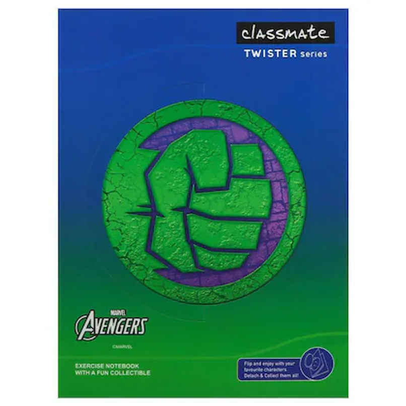 Classmate Unruled Play Series Avengers| Assorted 3 In 1 Flip Cover Notebook (24 x 18 Cm, 2660030)