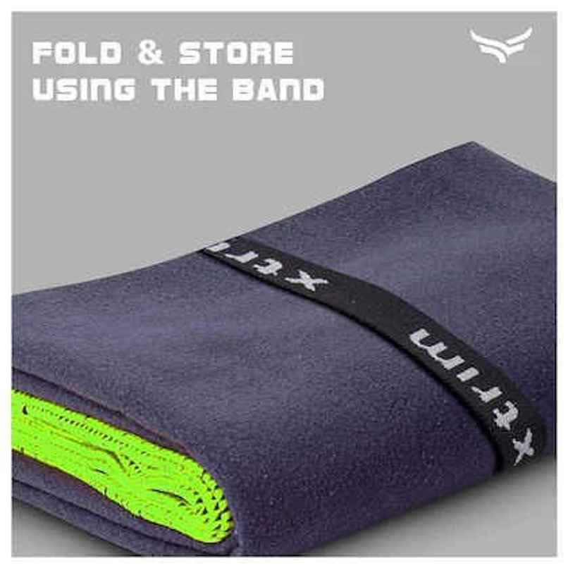 Xtrim Microfiber Quick Dry Towel, Gym Towel, Sports Towel| 200 GSM | S | Navy Blue