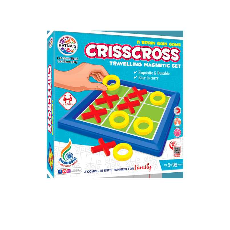 Ratna's Criss Cross Travelling Magnetic Set | Assorted Ratna's Criss Cross Travelling Magnetic Set | Assorted