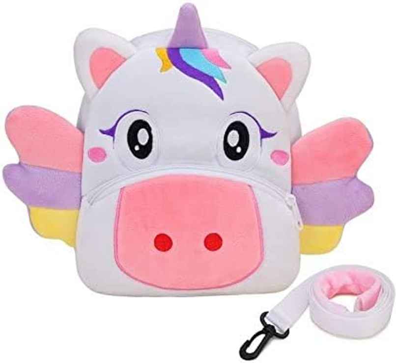 DearJoy Unicorn Kids School Bag Backpack - Pink & White | 37cm