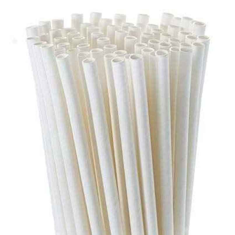 Tempware Disposable White Straw Pack Of 50 (8*10) Tempware Disposable White Straw Pack Of 50 (8*10)