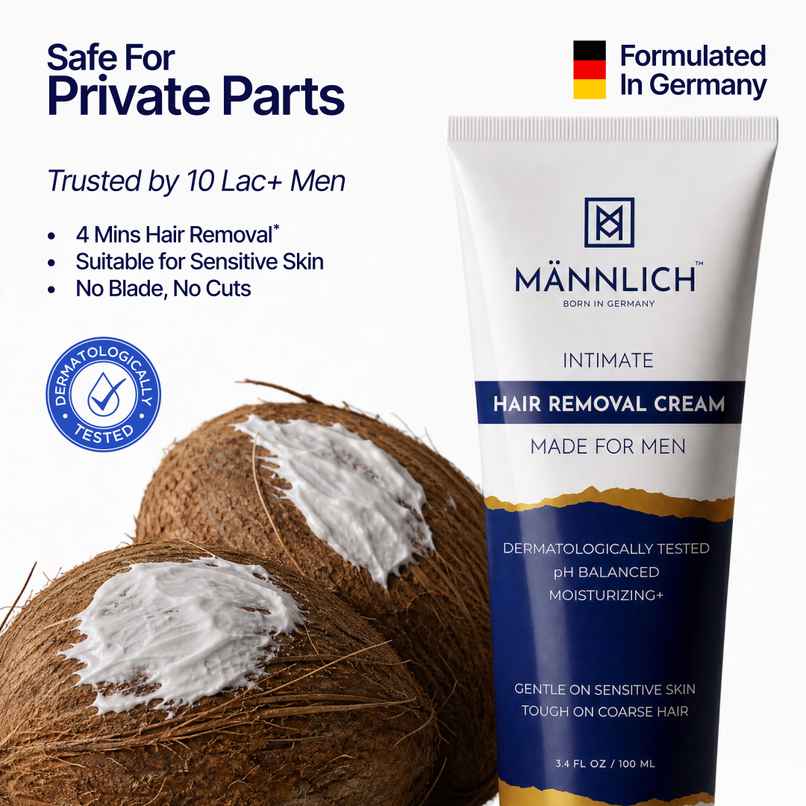 Mannlich Intimate/Private Hair Removal Cream For Men Suitable For All Skin Types Mannlich Intimate/Private Hair Removal Cream For Men Suitable For All Skin Types