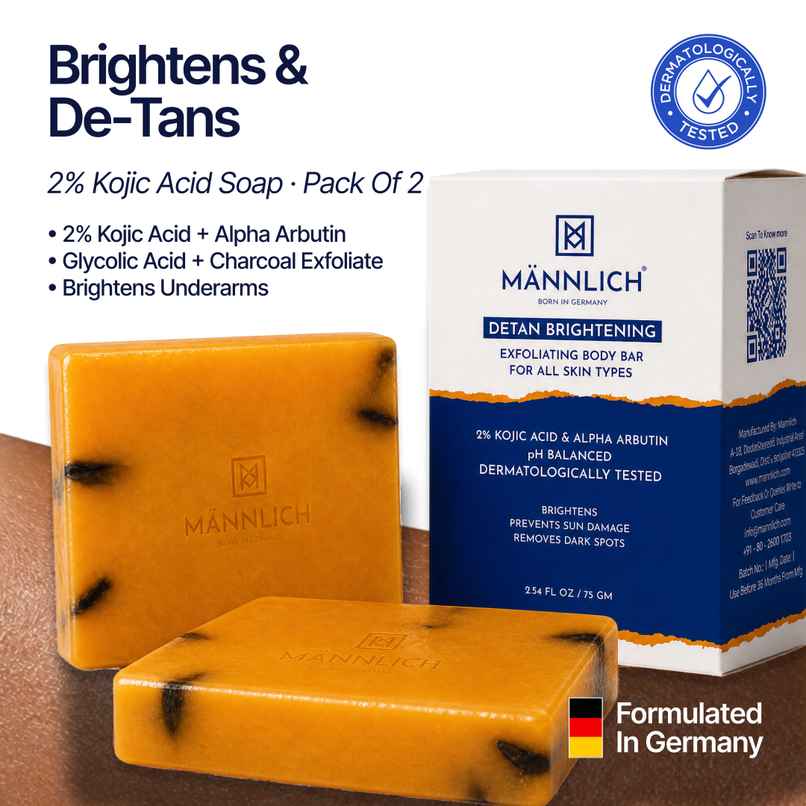 Mannlich Kojic Acid Detan Soap for Tan Removal Mannlich Kojic Acid Detan Soap for Tan Removal