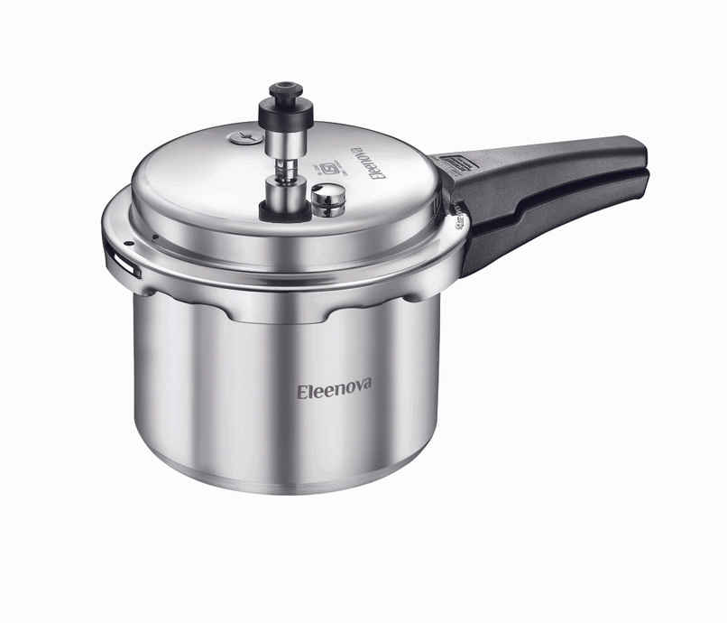 Eleenova Vintage Anti Spill Aluminium Outer Lid Pressure Cooker with Spill Bowl | 3 L