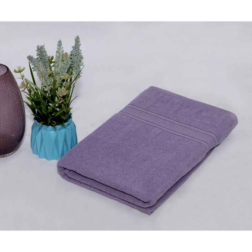 Dream Living Cotton Rich Bath Towel | 400 GSM | Ultra | Absorbent | Quick Dry I 27 x 55 in Purple