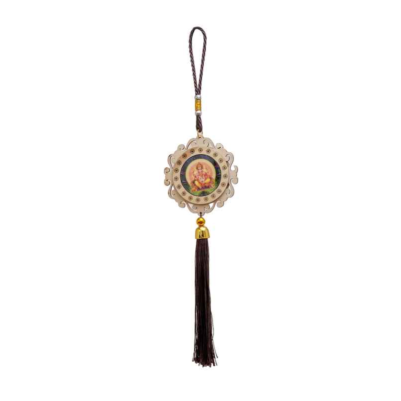 Ganesh Ji Round Wooden Car Hanging Decorative | Divine Vibes | Ganesh Chaturthi Specials