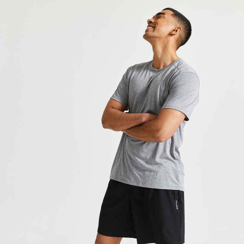 Decathlon | Domyos Men's Dry Fit T-shirt - Grey - S Decathlon | Domyos Men's Dry Fit T-shirt - Grey - S