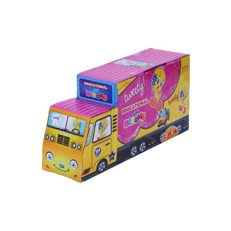 Toyzone Tweety Educational Bus Blocks | 111Pcs