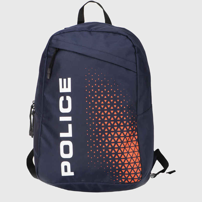 Police Unisex Solid Nylon 15.6 L Laptop Backpack | Navy Blue - 15.6 Inches