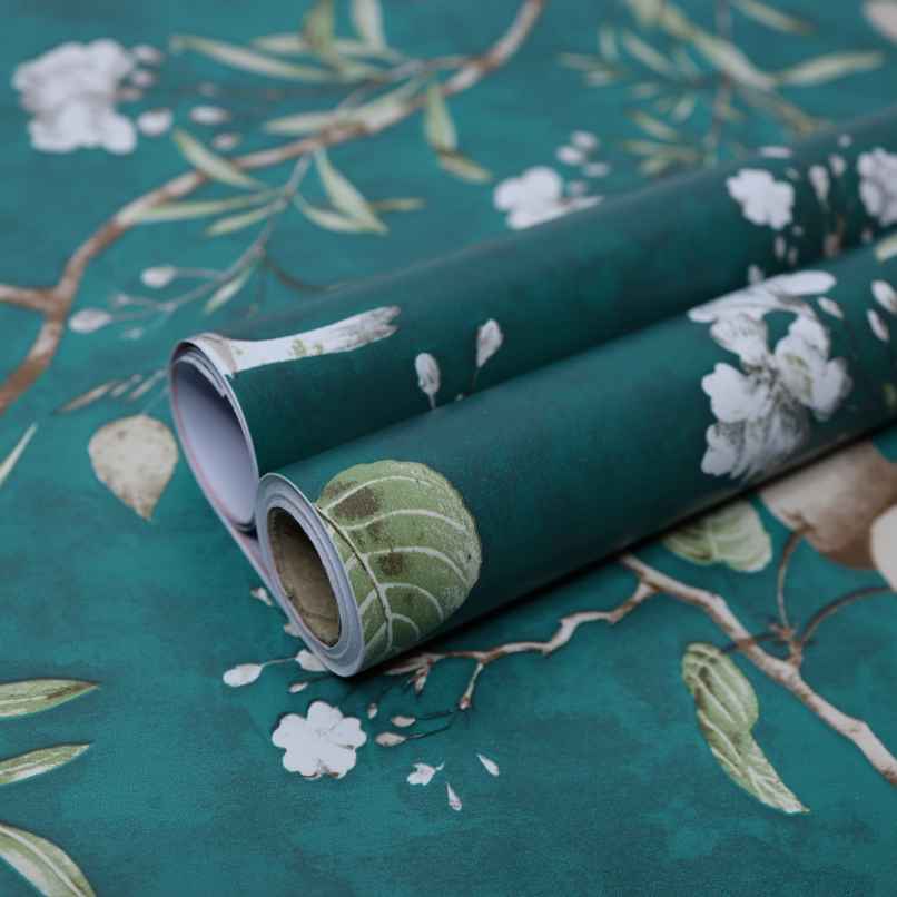 Wollzo Green Sparrow Wallpaper Self Adhesive Peel and Stick Wall Decor 45 x 500 cm Wollzo Green Sparrow Wallpaper Self Adhesive Peel and Stick Wall Decor 45 x 500 cm