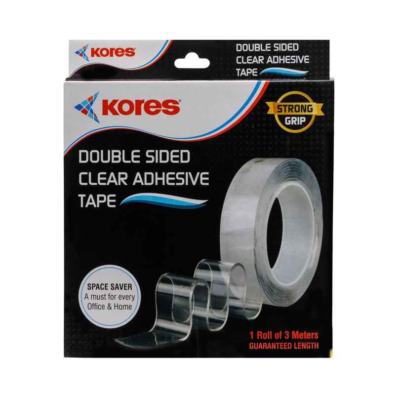 Kores Double-Sided Clear Adhesive Tape | 3 m