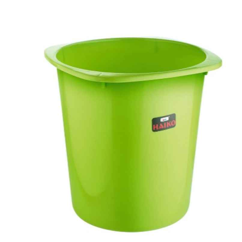Soham Housewares Plastic Haiko Dustbin Open 7.5 L - Green And Blue (Colour May Vary)