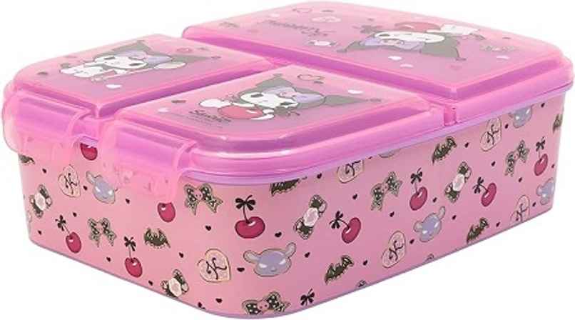 Striders Multi Compartment Rectangular Sandwich Box Kuromi | XL Striders Multi Compartment Rectangular Sandwich Box Kuromi | XL