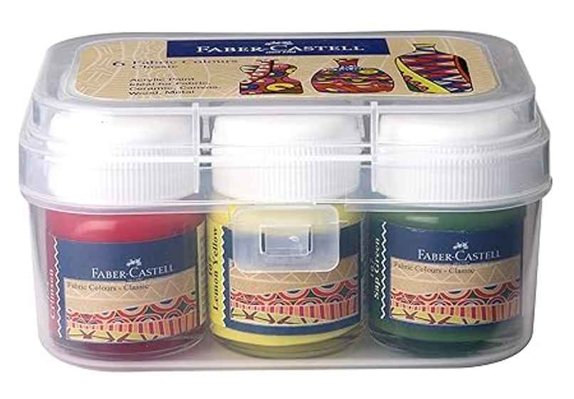 Faber-Castell 1410501 Fabric Colours | 10ml | Plastic Box