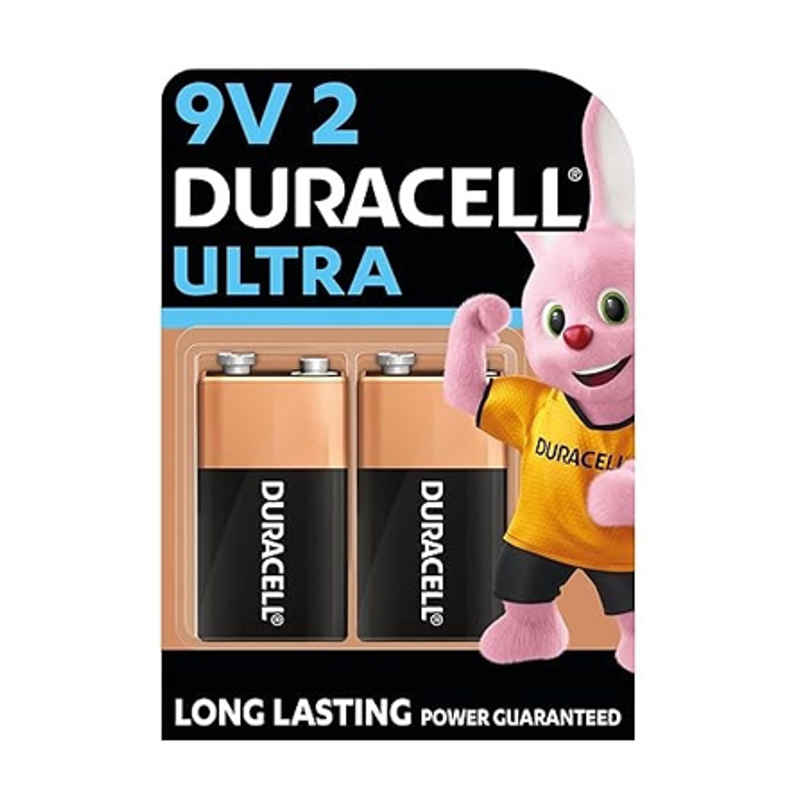 Duracell Ultra Alkaline 9V Battery |Pack of 2 Duracell Ultra Alkaline 9V Battery |Pack of 2