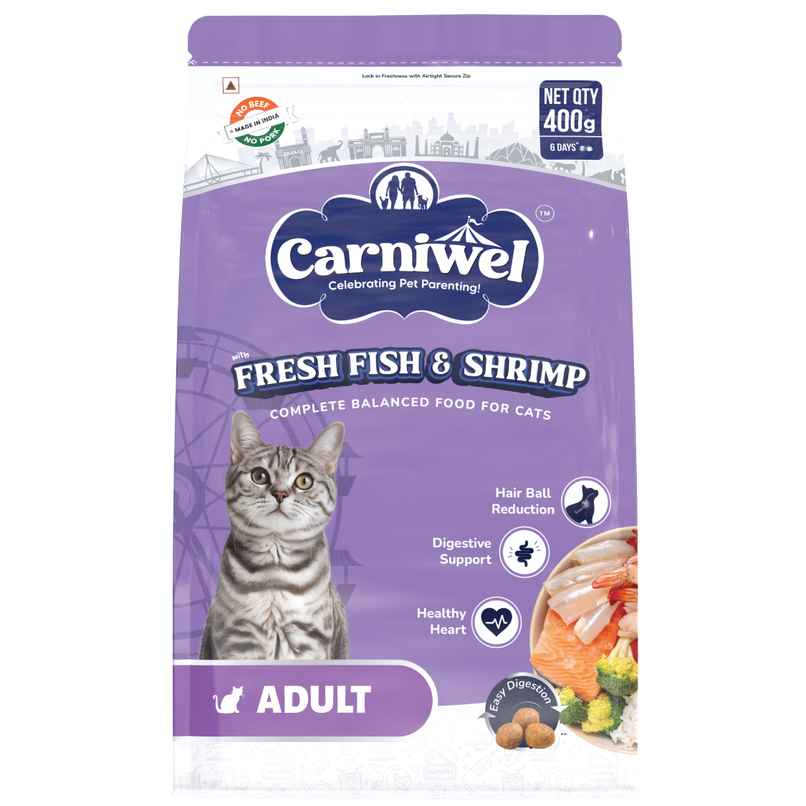 Carniwel Fresh Fish And Shrimp Dry Cat FOOD | Adult