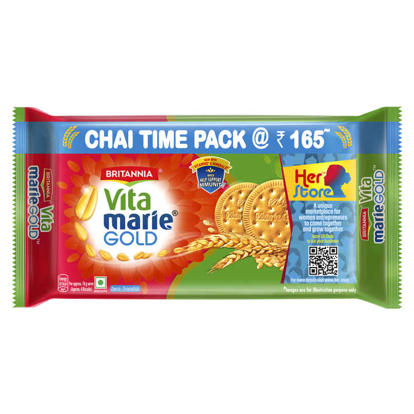 Britannia Vita Plain Marie  Gold Biscuits | Trans Fat-free