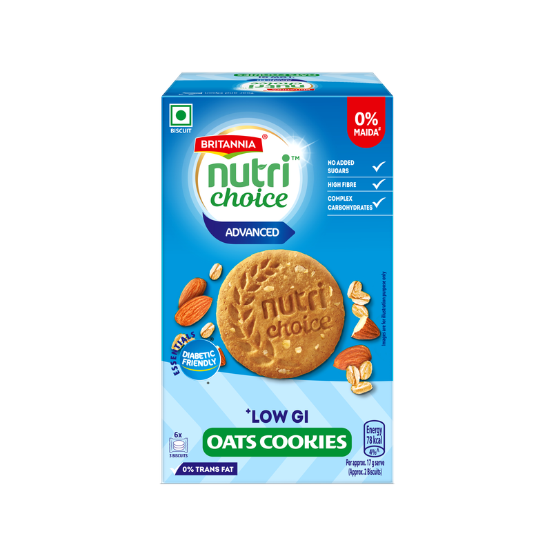 Britannia Nutrichoice Oats Cookies Diabetic Friendly