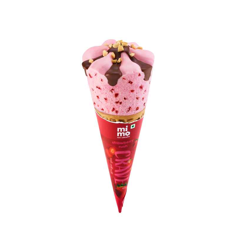 Mimo Crave Cone Strawberry Rush Ice Cream