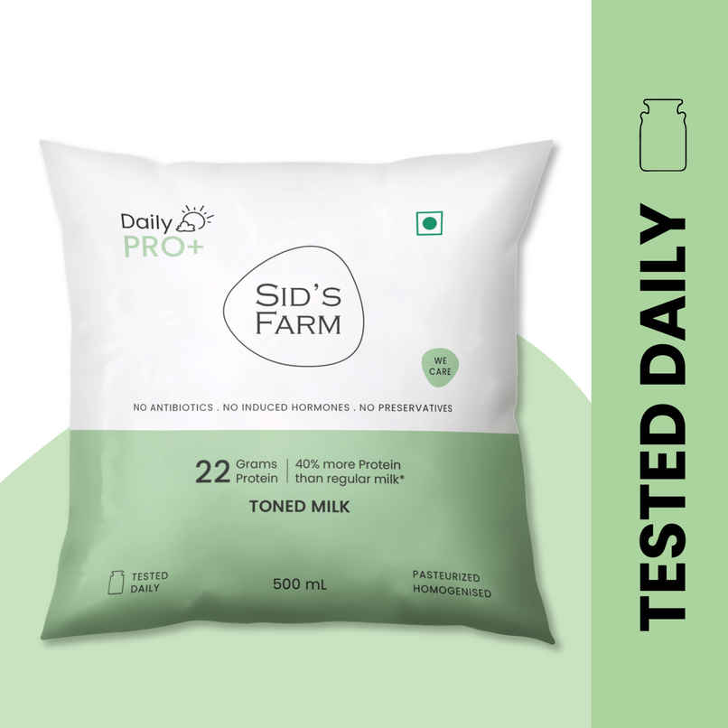 Sid's Farm Daily Pro+ Toned Fresh Milk | 22g Protein | Pouch