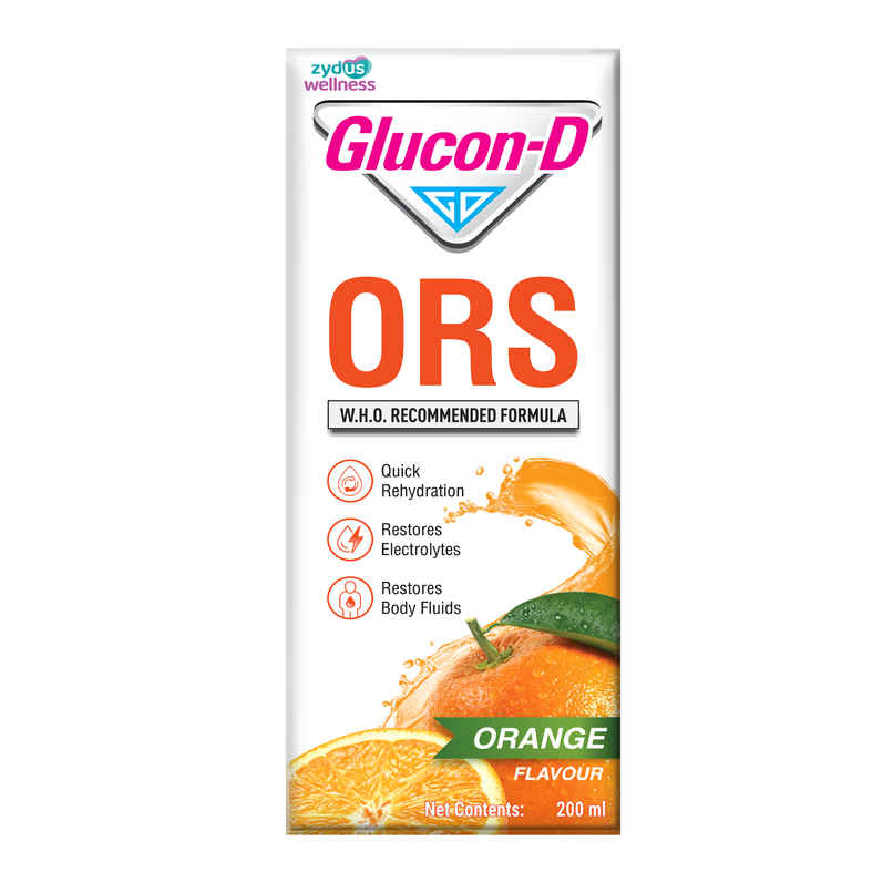 Glucon D ORS Energy Drink Orange Flavour with Electrolytes