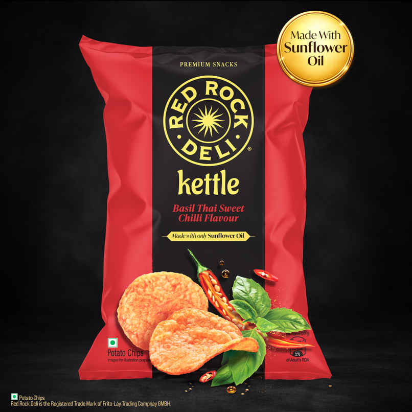 Red Rock Deli Kettle Chips Basil Thai | No Palm Oil Snacks