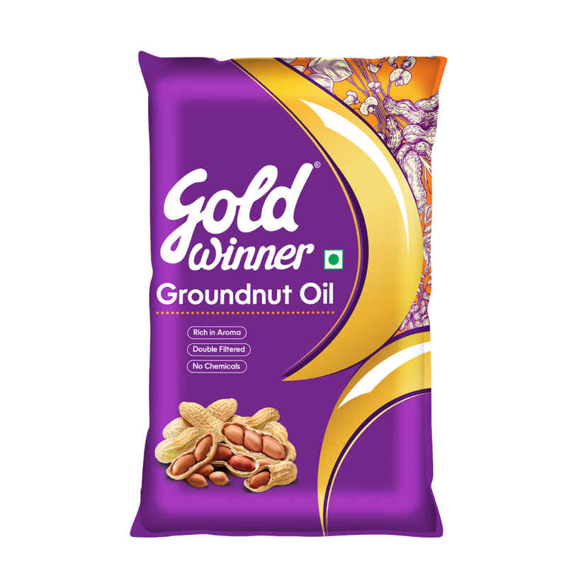 Gold Winner Cardia Filtered Groundnut Oil Standup | Pouch