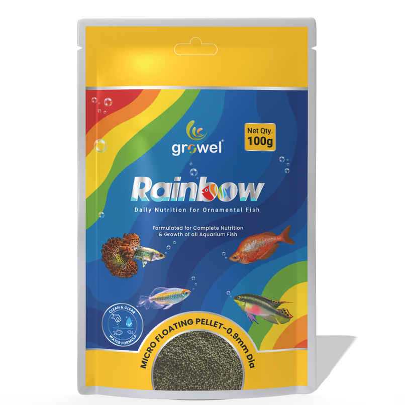 Growel Rainbow Micro Floating Pellets | Highly Digestible & Nutritious Fish Food