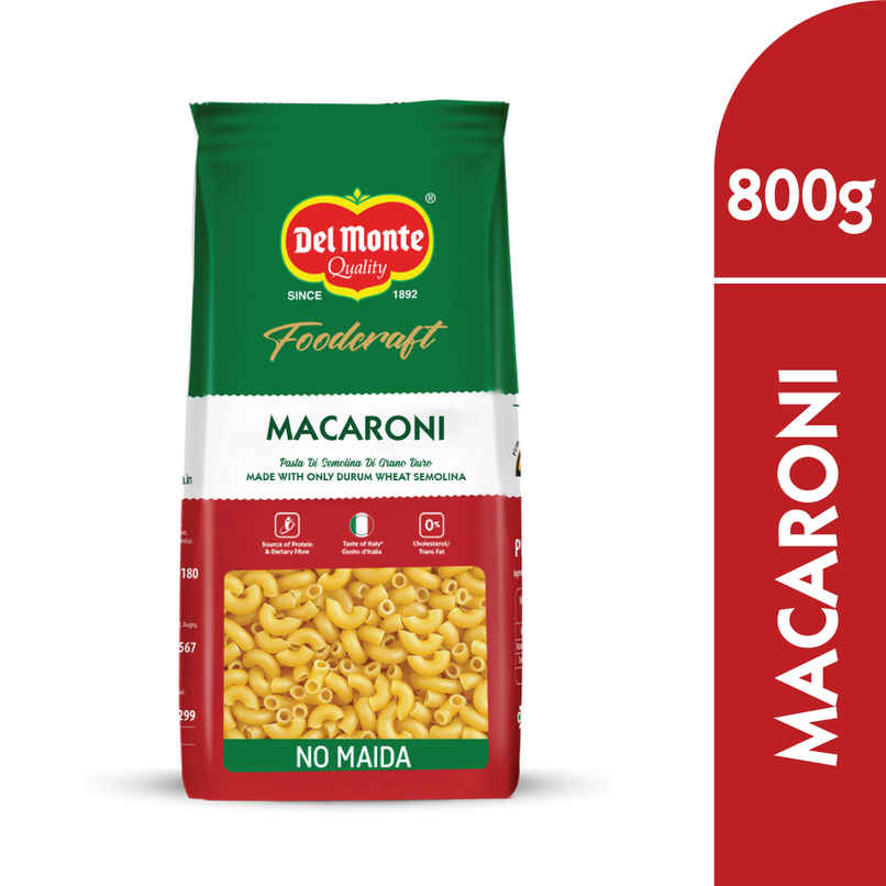 Del Monte Macaroni | No Maida | Made With Durum Wheat Semolina Del Monte Macaroni | No Maida | Made With Durum Wheat Semolina