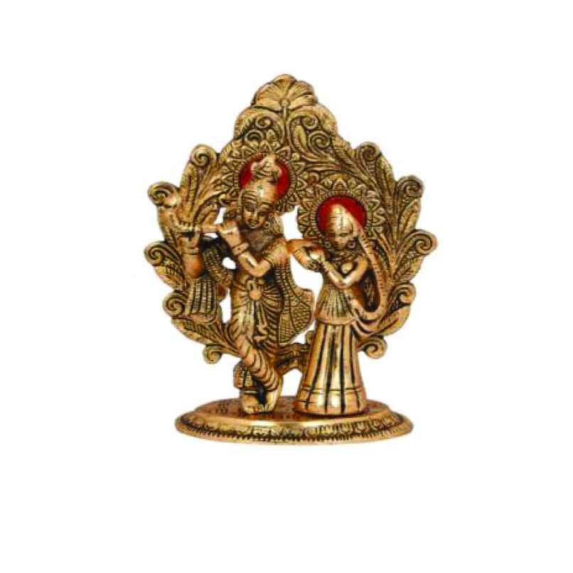 Radha Krishna Mehrab Design in Gold Polish | Devnidhi