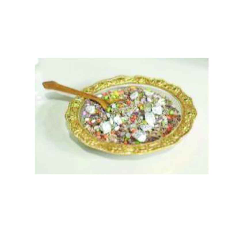 Devnidhii Glass Tray Gold Polish for Sauf and Paan