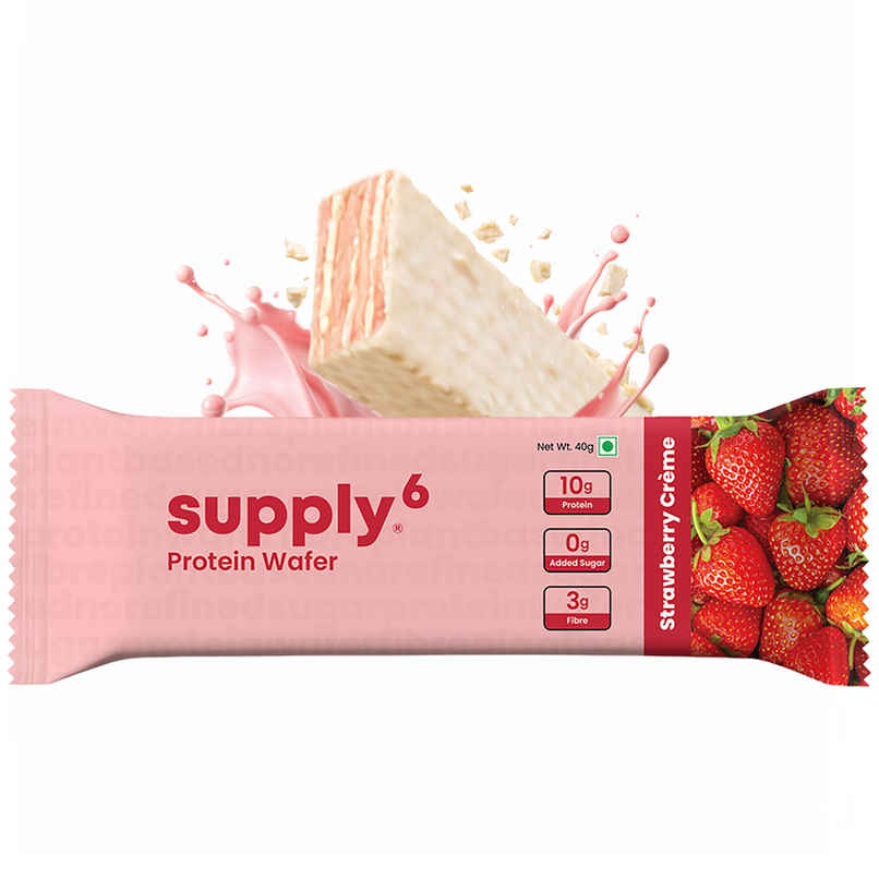 Supply6 Strawberry Creme Multigrain Protein Wafer Bar