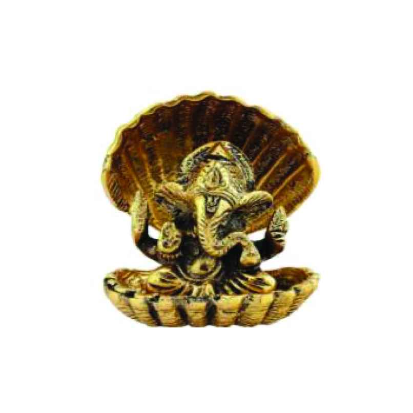Ganesh Ji inside Pearl Shell in Gold Polish | Devnidhi