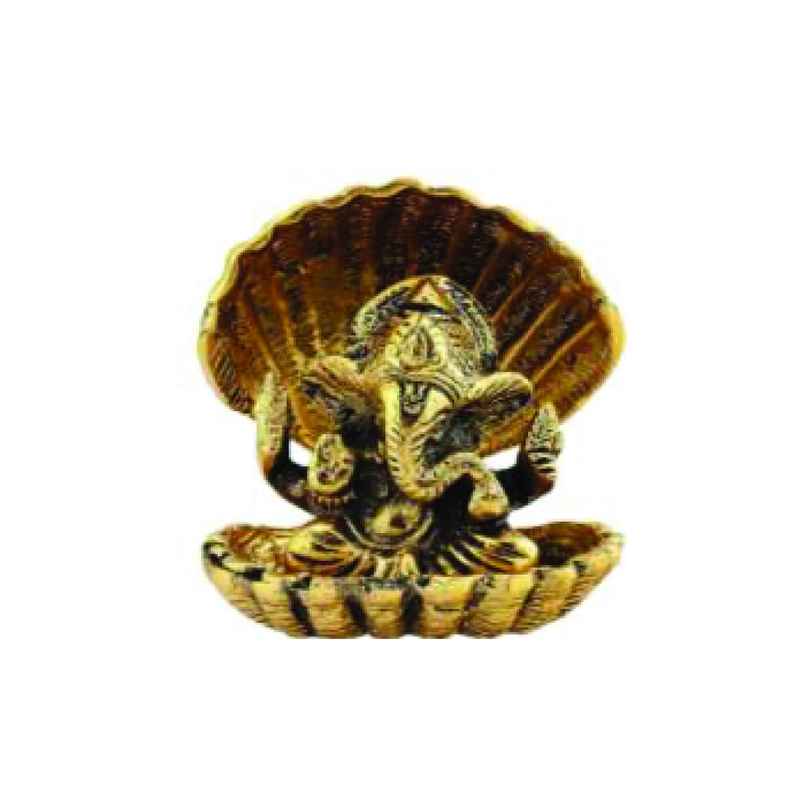 Ganesh Ji inside Pearl Shell in Gold Polish | Devnidhi Ganesh Ji inside Pearl Shell in Gold Polish | Devnidhi