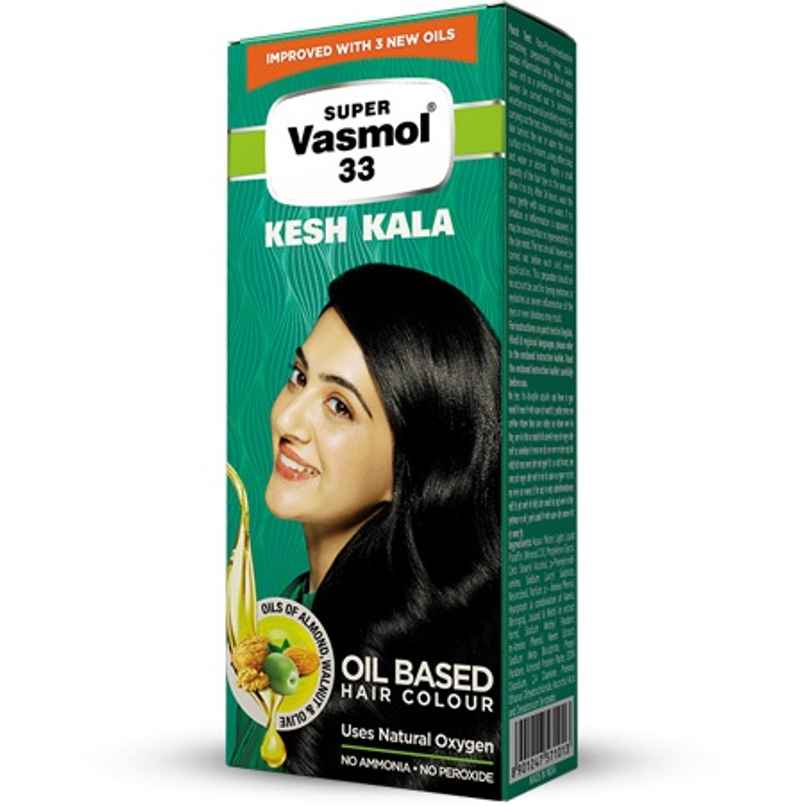 Super Vasmol 33 Kesh Kala Oil Based Hair Colour I No Ammonia I No Peroxide