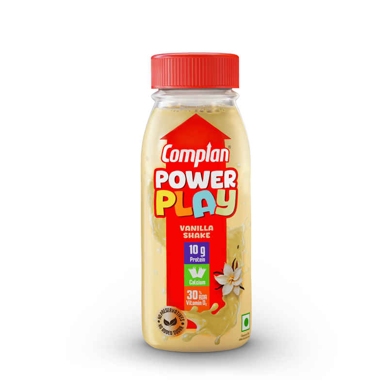Complan Powerplay Protein Milkshake Vanilla Flavour Complan Powerplay Protein Milkshake Vanilla Flavour