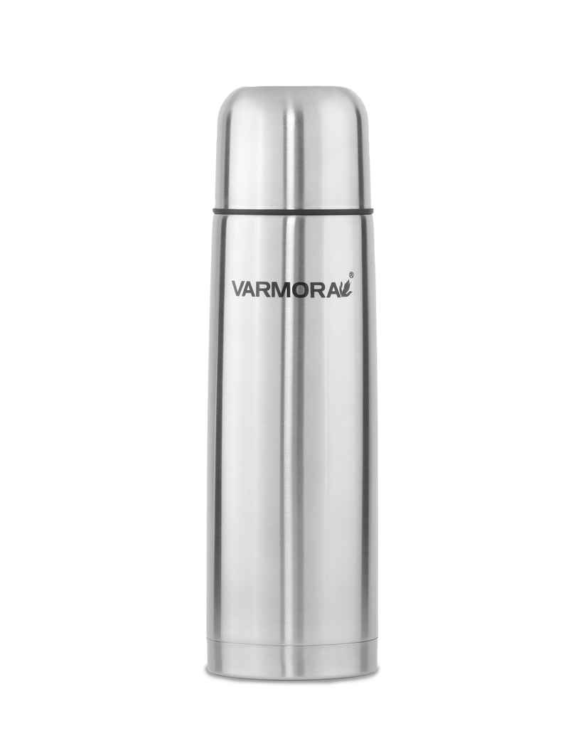Varmora Avon Thermo Flask Water Bottle- Hot and Cold | Upto 24 Hrs | 750 ml Flask, Silver