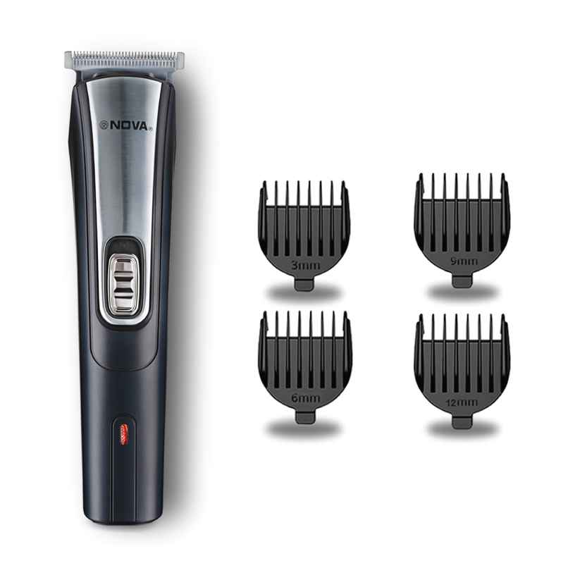 Nova Nht 1041 Usb Trimmer | 60 min Runtime | 5 Length Settings - Black and Silver