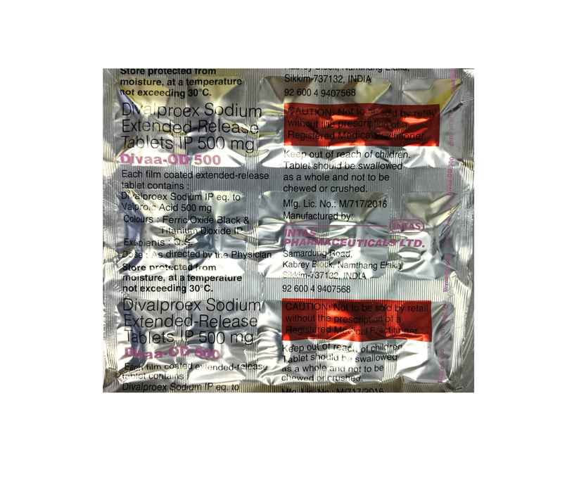 Divaa-OD 500 Tablet ER Divaa-OD 500 Tablet ER