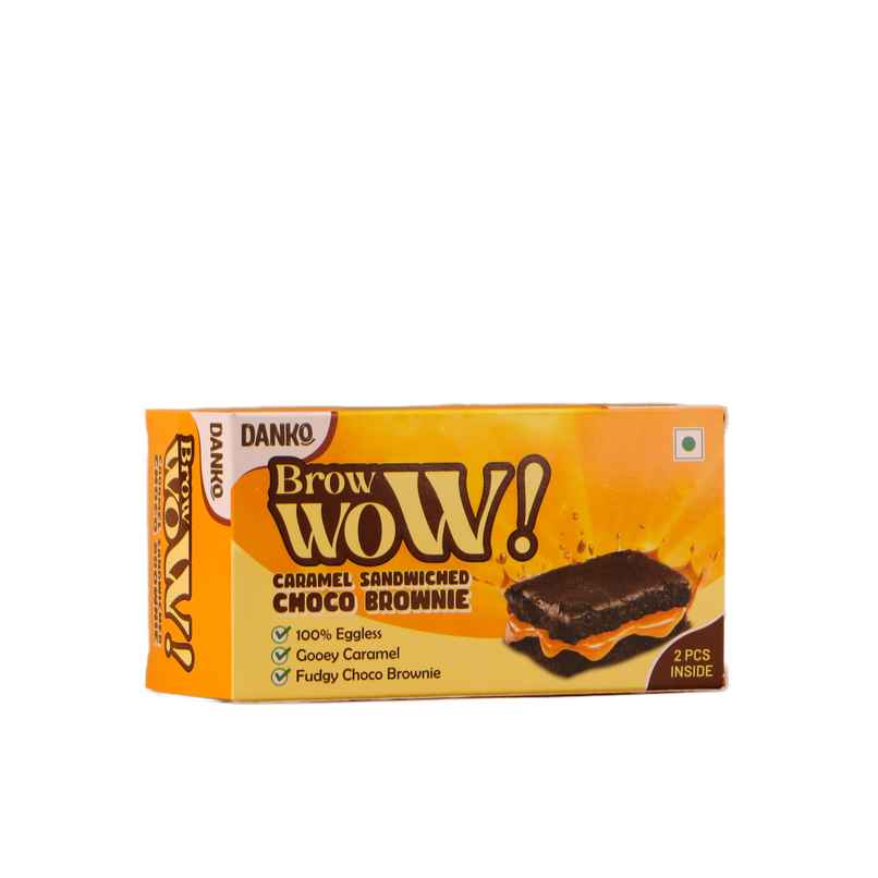 Danko Brow Wow Caramel Sandwiched Choco Brownie 2 pcs Danko Brow Wow Caramel Sandwiched Choco Brownie 2 pcs